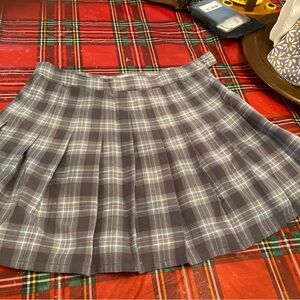 Aeropostale Gray Plaid Mini Skirt
